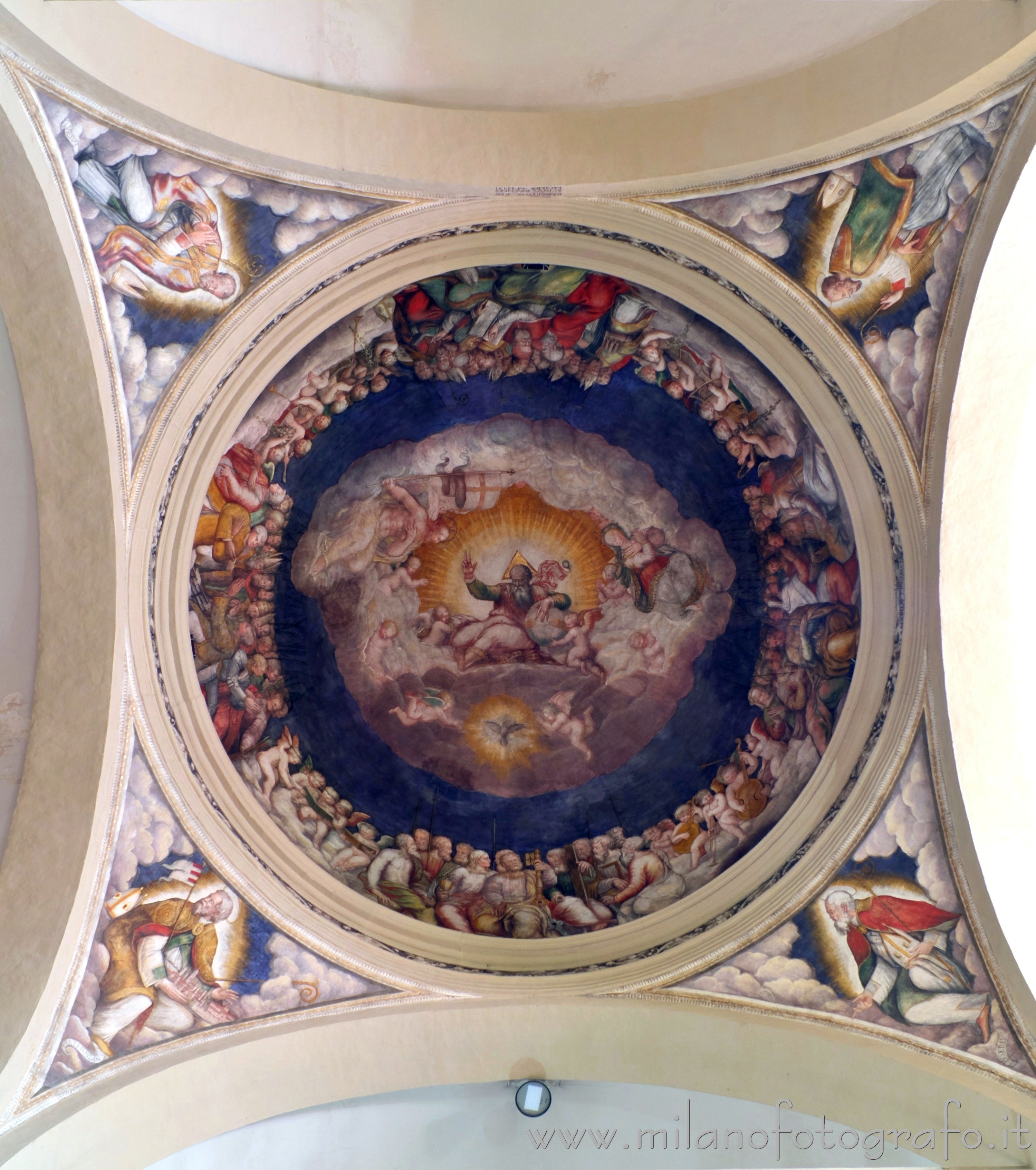 Fano (Pesaro e Urbino, Italy) - Interior of the dome of the Church of San Paterniano